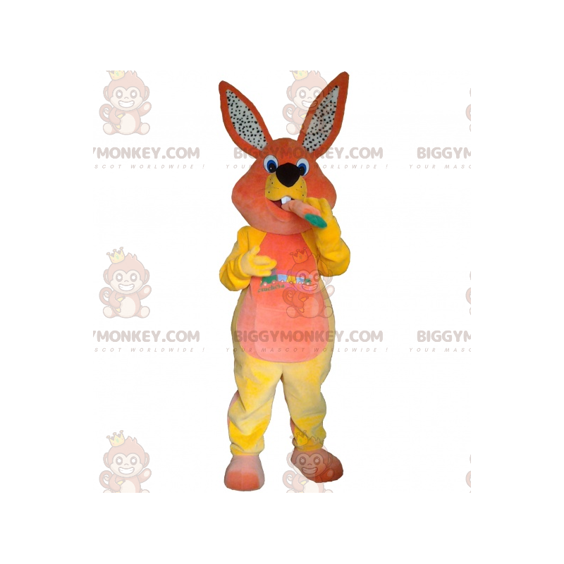 Disfraz de mascota de zanahoria y conejo BIGGYMONKEY™ - Disfraz de mascota de zanahoria y conejo BIGGYMONKEY™ -