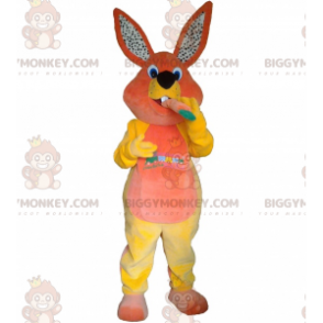 BIGGYMONKEY™ Kanin Plys gulerodsmaskotkostume - Kanin maskot - BIGGYMONKEY_06304 - BiggyMonkey.com