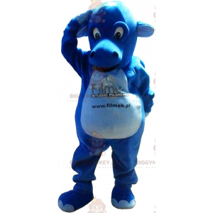 Costume de mascotte BIGGYMONKEY™ de dragon bleu géant et