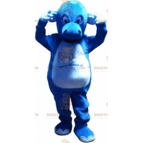 Awesome Giant Blue Dragon BIGGYMONKEY™ Mascot Costume -