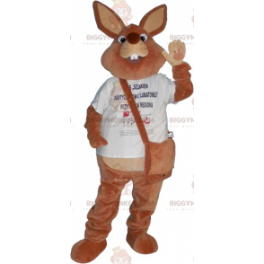 BIGGYMONKEY™ Costume da mascotte di coniglio marrone gigante