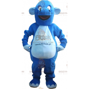 Costume da mascotte gigante drago blu BIGGYMONKEY™ -