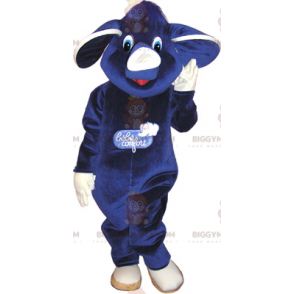 Costume da mascotte BIGGYMONKEY™ con elefante blu viola e bianco molto carino - Mascotte di elefanti - BiggyMonkey.com