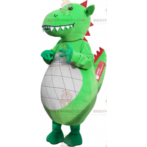 Costume de mascotte BIGGYMONKEY™ de dragon vert géant et