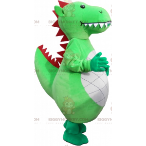 Costume de mascotte BIGGYMONKEY™ de dragon vert géant et
