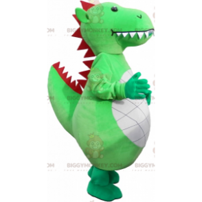 Costume de mascotte BIGGYMONKEY™ de dragon vert géant et