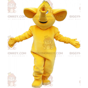 All Yellow Giant Elephant BIGGYMONKEY™ Mascot Costume -