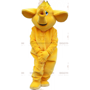 Helt gul kæmpeelefant BIGGYMONKEY™ maskotkostume -