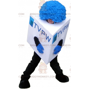 Square Snowman BIGGYMONKEY™ Mascot Costume Cube BIGGYMONKEY™