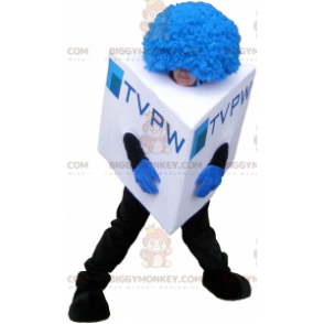 Fantasia de mascote de boneco de neve quadrado BIGGYMONKEY™ Cubo de fantasia de mascote BIGGYMONKEY™ - BiggyMonkey.com