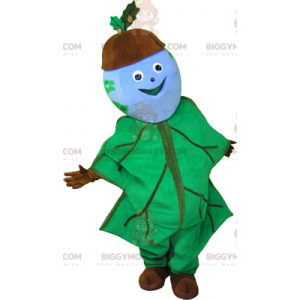 Acorn BIGGYMONKEY™ Mascot Costume with Oak Leaf Outfit -