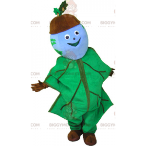Acorn BIGGYMONKEY™-mascottekostuum met outfit van eikenblad -