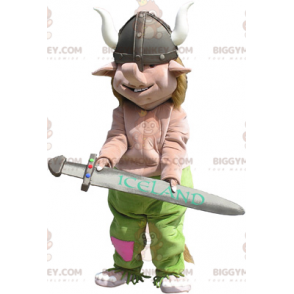 Realistisk viking BIGGYMONKEY™ maskotkostyme med hjelm og sverd - Menneskelige maskoter - BIGGYMONKEY_06332 - BiggyMonkey.com