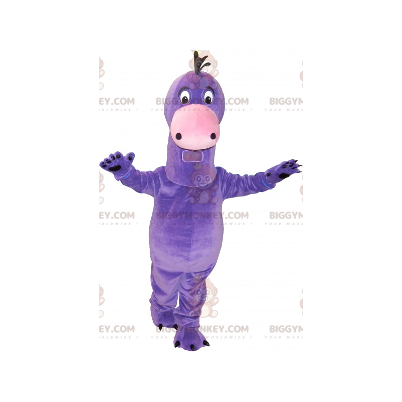 Traje de mascote de dinossauro gigante roxo muito Cortar L (175-180CM)