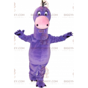 Meget sød kæmpe lilla dinosaur BIGGYMONKEY™ maskotkostume -