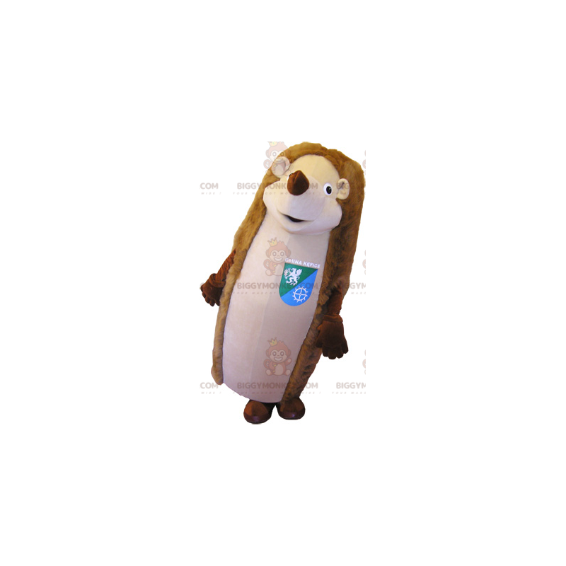 Giant Brown and Tan Hedgehog BIGGYMONKEY™ maskottiasu - Giant Brown and Tan Hedgehog BIGGYMONKEY™ maskottiasu -