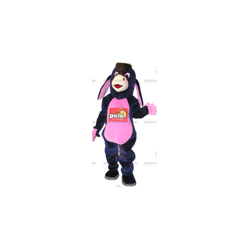 Divertido disfraz de mascota burro negro y rosa BIGGYMONKEY™ - Divertido disfraz de mascota burro negro y rosa BIGGYMONKEY™ -