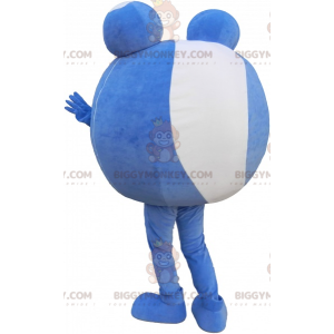 Kostým maskota modrobílého míče BIGGYMONKEY™. Kostým maskota s