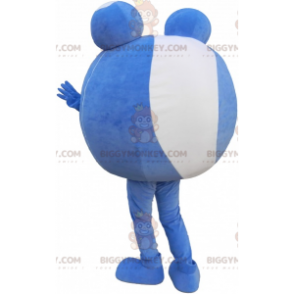Kostým maskota modrobílého míče BIGGYMONKEY™. Kostým maskota s