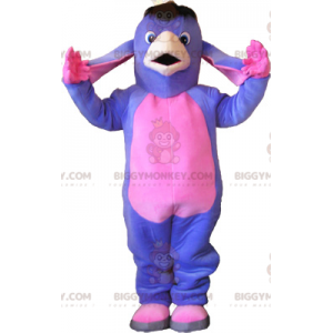 Purple and Pink Donkey BIGGYMONKEY™ Mascot Costume. Mule
