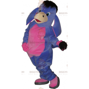 Purppura ja vaaleanpunainen Aasin BIGGYMONKEY™ maskottiasu.