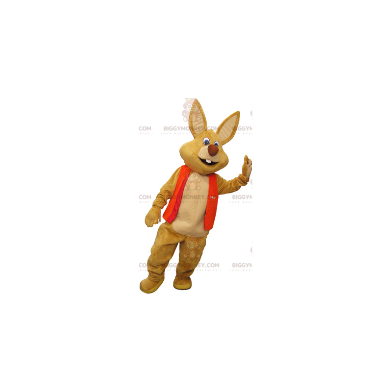 Fantasia de mascote de coelho marrom gigante BIGGYMONKEY™ com Fantasia de mascote de coelho marrom gigante BIGGYMONKEY™ com