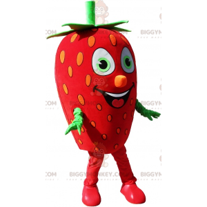 Giant Strawberry BIGGYMONKEY™ μασκότ στολή Strawberry Fancy