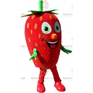 Giant Strawberry BIGGYMONKEY™ Maskottchenkostüm Erdbeerkostüm - Fruchtmaskottchen - BIGGYMONKEY_06351 - BiggyMonkey.com