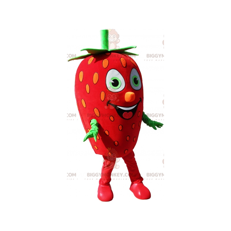 Kostým s maskotem Giant Strawberry BIGGYMONKEY™ Strawberry Fancy dress - Ovocný maskot - BIGGYMONKEY_06351 - BiggyMonkey.com