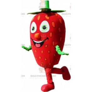 Giant Strawberry BIGGYMONKEY™ maskotti puku Mansikka Fancy