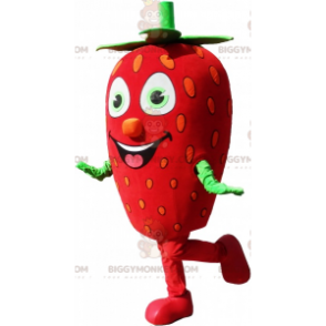 Kostým s maskotem Giant Strawberry BIGGYMONKEY™ Strawberry Fancy dress - Ovocný maskot - BIGGYMONKEY_06351 - BiggyMonkey.com