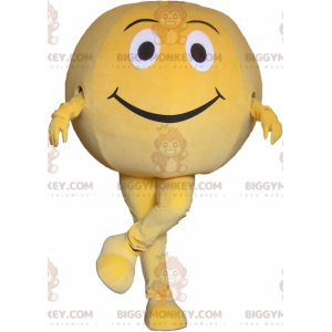 Costume de mascotte BIGGYMONKEY™ de balle jaune géante. Costume