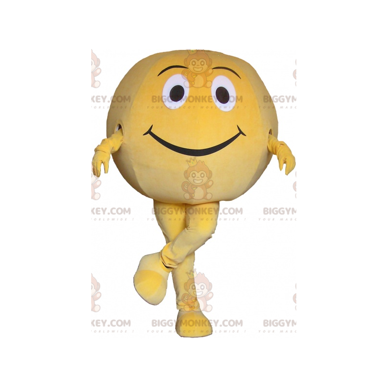 Riesiger gelber Ball BIGGYMONKEY™ Maskottchen-Kostüm. Rundes