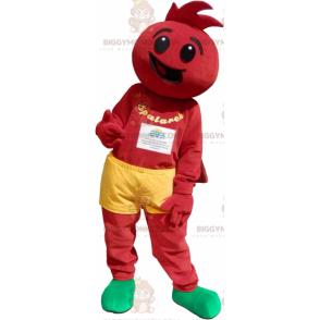 Costume de tomate. Costume de mascotte BIGGYMONKEY™ de tomate -