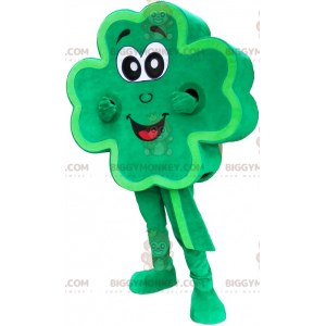 Smiling Green Giant 4 Leaf Clover BIGGYMONKEY™ maskotdräkt - Plantera maskot - BIGGYMONKEY_06359 - BiggyMonkey.com