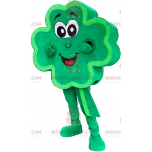 Smilende grøn kæmpe 4-bladskløver BIGGYMONKEY™ maskotkostume -