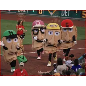4 BIGGYMONKEY™s mascot giant heads with caps – Biggymonkey.com