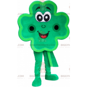 Smiling Green Giant 4 Leaf Clover BIGGYMONKEY™ maskotdräkt -