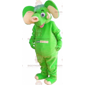 Kostým neonově zeleného slona BIGGYMONKEY™ maskota - Sloní maskoti - BIGGYMONKEY_06360 - BiggyMonkey.com