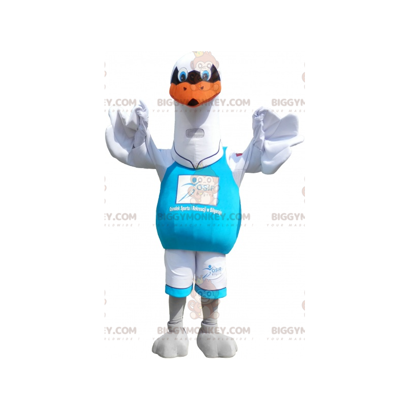 Big White Seagull BIGGYMONKEY™ maskotdräkt. fågel kostym - Big White Seagull BIGGYMONKEY™ maskotdräkt. fågel kostym -
