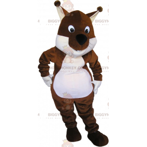 Tic or Tac Brown and White Squirrel BIGGYMONKEY™ Mascot Costume