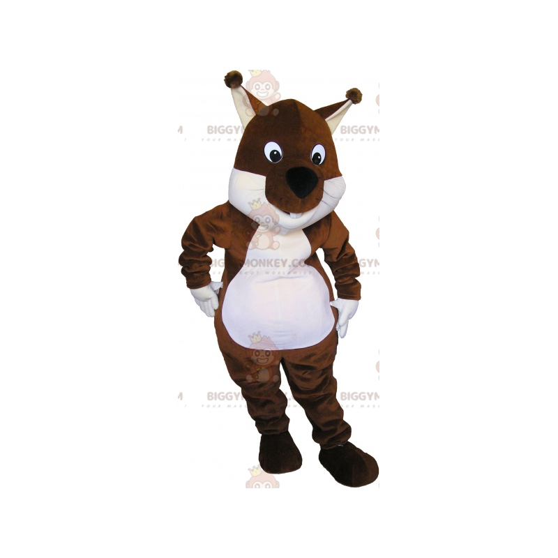 Costume da mascotte BIGGYMONKEY™ con scoiattolo marrone e Costume da mascotte BIGGYMONKEY™ con scoiattolo marrone e