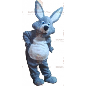 Disfraz de mascota de conejo gigante gris y blanco BIGGYMONKEY™