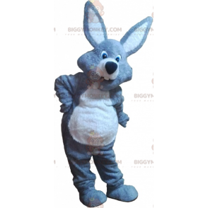 Στολή μασκότ Giant Grey and White Rabbit BIGGYMONKEY™ -