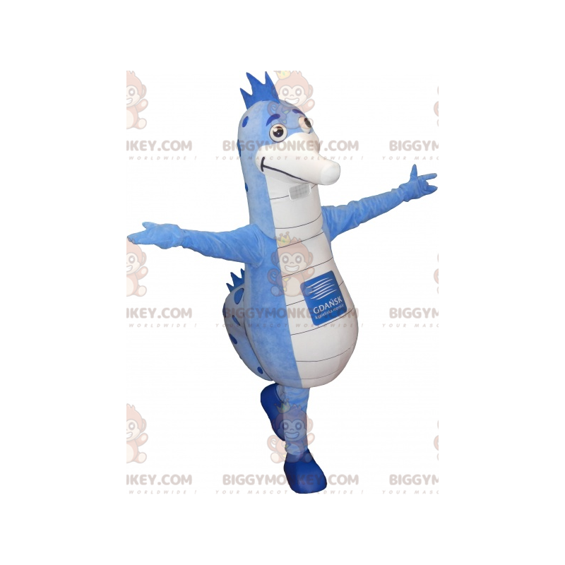 Costume da mascotte BIGGYMONKEY™ cavalluccio marino bianco e