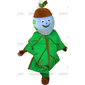 Acorn BIGGYMONKEY™ maskotkostume klædt i egeblad - Plant maskoter - BIGGYMONKEY_06370 - BiggyMonkey.com