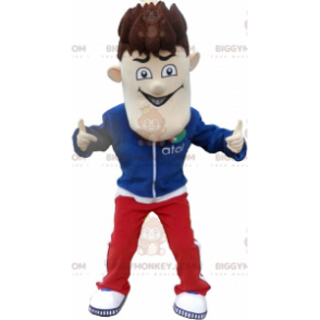 BIGGYMONKEY™ Maskottchen Kostüm Trainingsanzug Mann mit