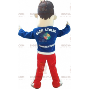 BIGGYMONKEY™ Mascot Costume Tracksuit Man With Hair Up -