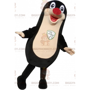 Kostým BIGGYMONKEY™ Maskot baculatý a legrační černý pečeť s