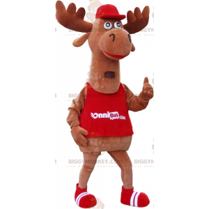 Costume mascotte Brown Caribou Moose BIGGYMONKEY™. Costume da